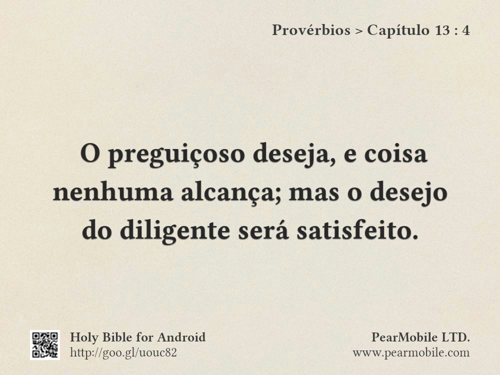 Provérbios, Capítulo 13:4